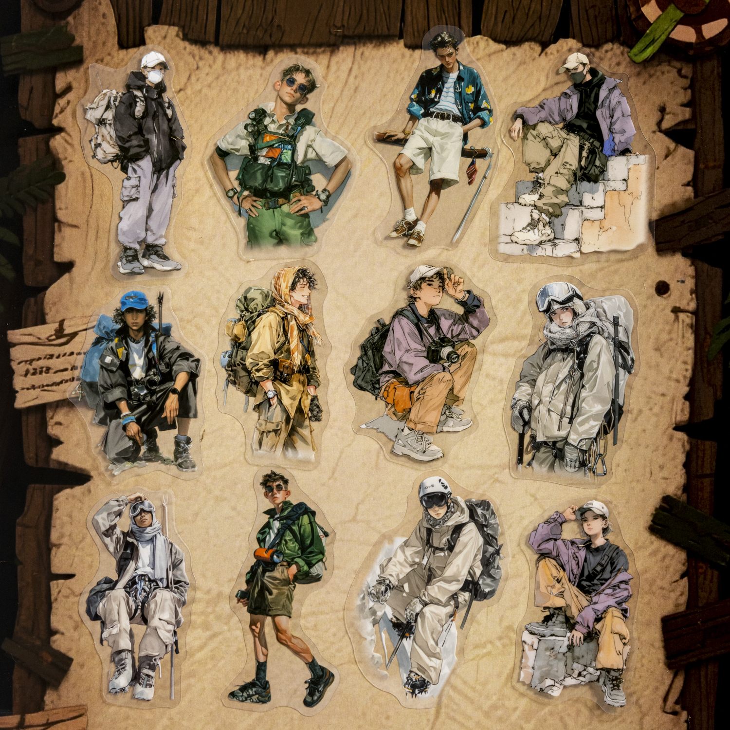 PET 스티커 - 잭의 모험 시리즈 빈티지 캐릭터