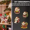 6PCS Santa Claus Series DIY Pearl Diamond Painting Christmas Fridge Magnets, Sparkling Rhinestone Refrigerator Magnet Craft Kit for Home Decor & Gifts