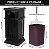[US Local Warehouse] Commercial Trash Can with Removable Inner Bucket & Lid Side Opening Waste Bin for Garage Backyard