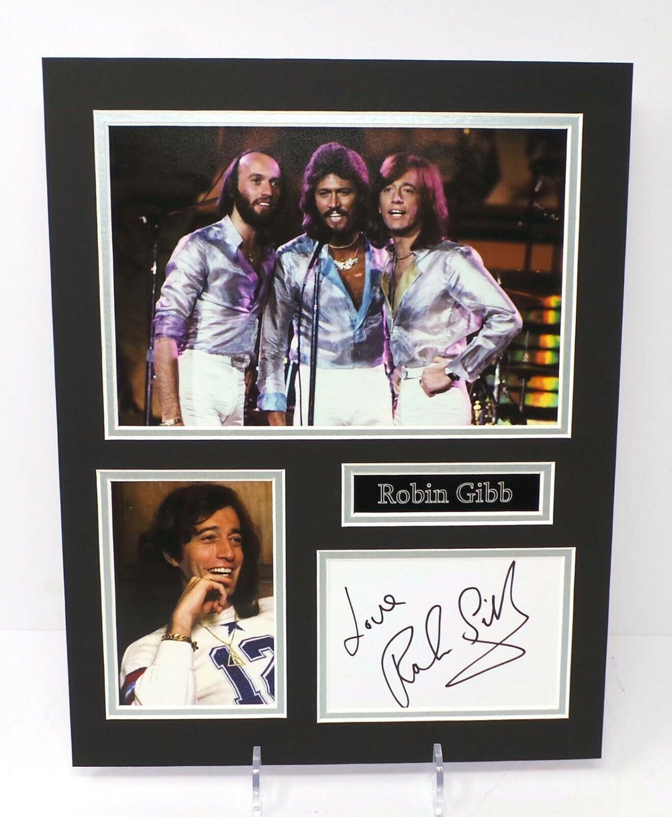 Robin GIBB The Bee Gees RARE Signed & Mounted Photo Poster painting Display 2 AFTAL RD COA