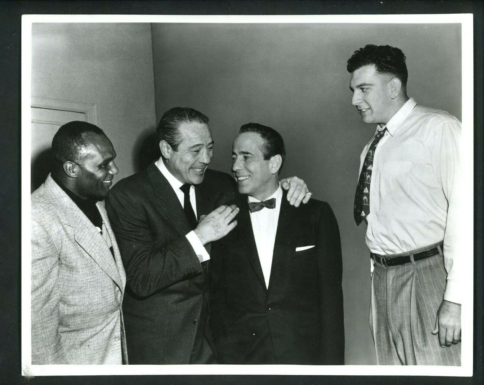 Humphrey Bogart Jersey Joe Walcott The Harder They Fall 1956 Press Photo Poster painting Boxing