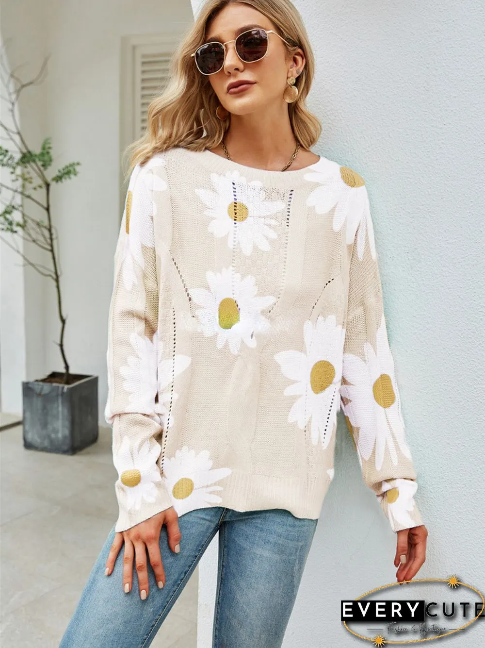 Autumn Winter New Loose Pullover Women's Round Neck Casual Knitted Sweater Fashion Street Women's Sweater Woman Sweaters