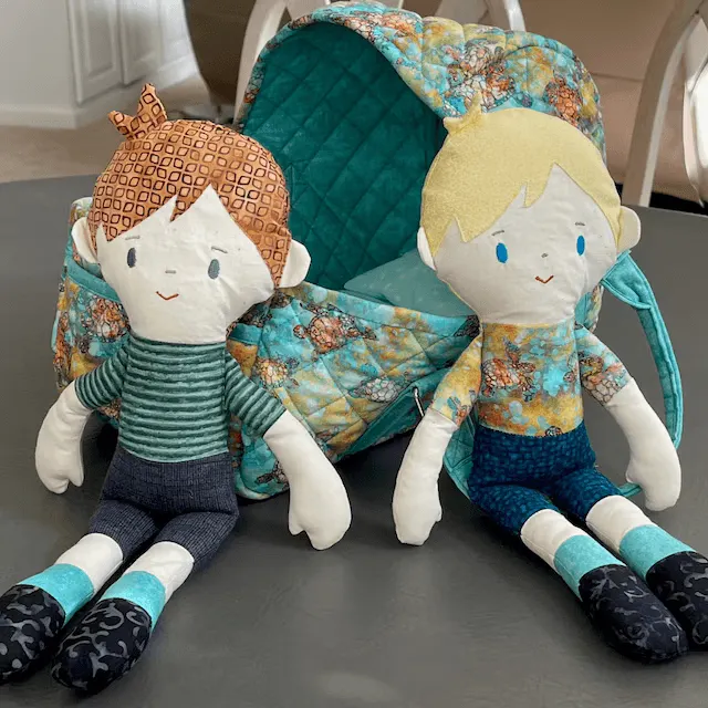 Soft Patchwork Memory Doll Made of Clothes - Sewing Template & Tutorial