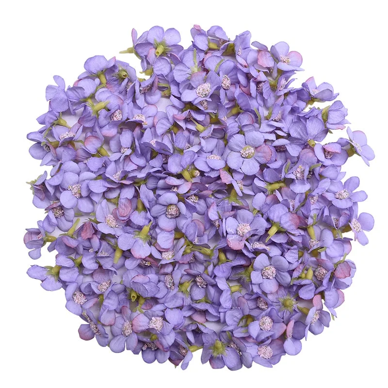 50Pcs 2cm Multicolor Daisy Flower Heads Mini Silk Artificial Flowers for Wreath Scrapbooking Home Wedding Decoration