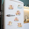 (US Local)6Pcs Acrylic  Cloud Cats Diamond Painting Fridge Magnet for Fridge