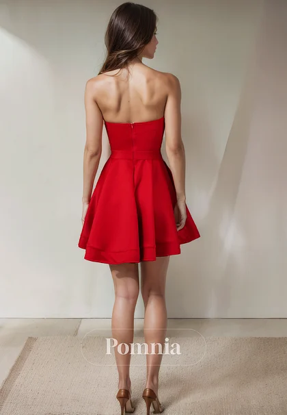 green emerald velvet dress Strapless Short A-Line Homecoming Dress with Print Ivory/Bright Pink/Print / 8 main image 0