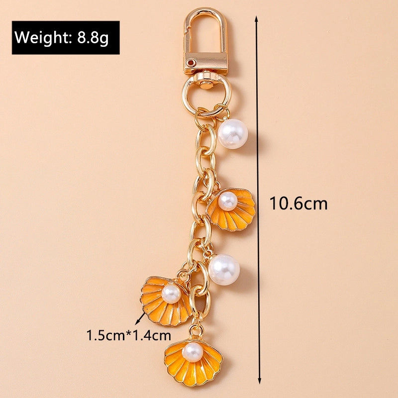 Casual Cute Marine Style Starfish Shell Alloy Inlay Resin Keychain