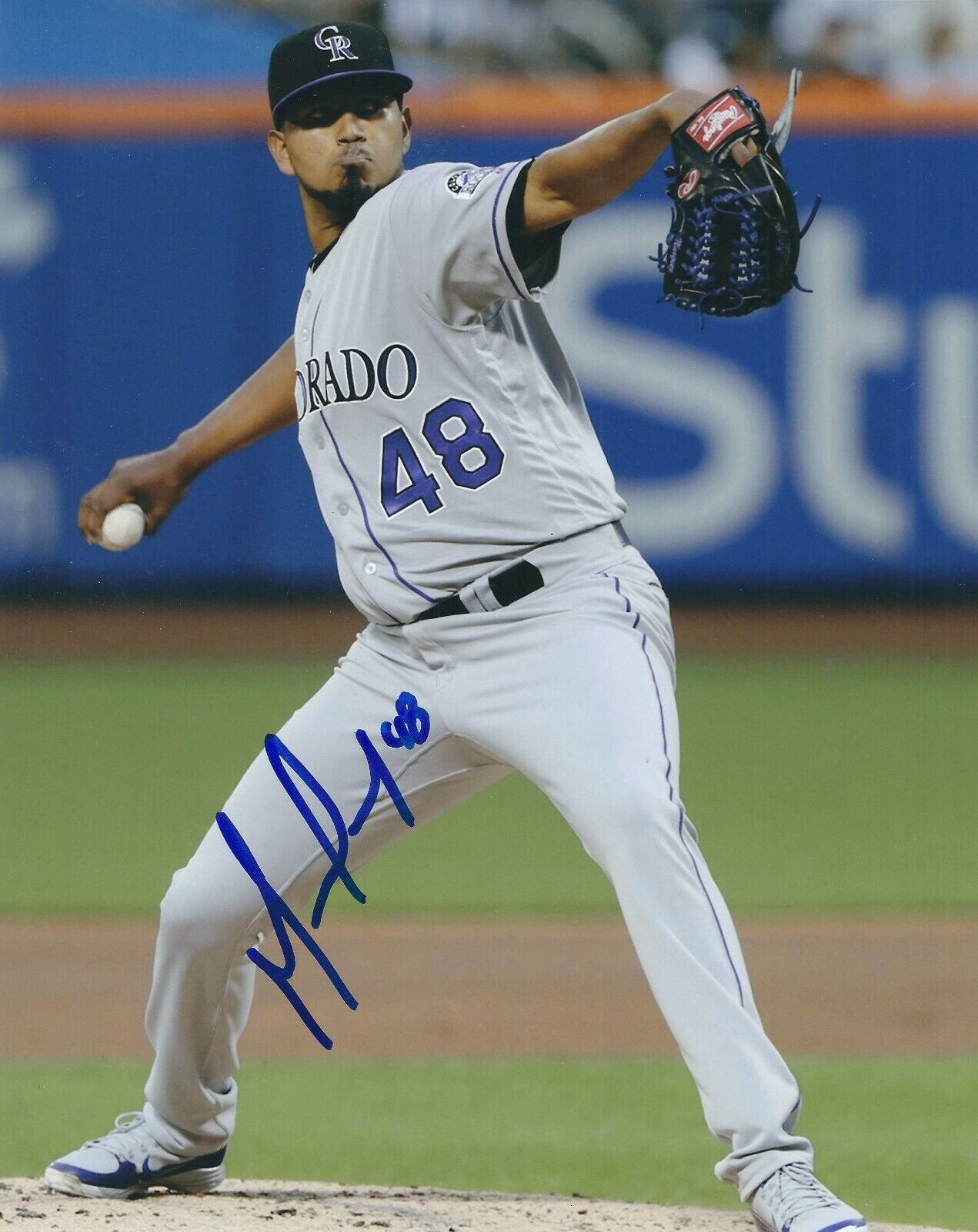 Autographed 8x10 GERMAN MARQUEZ Colorado Rockies Photo Poster painting - COA