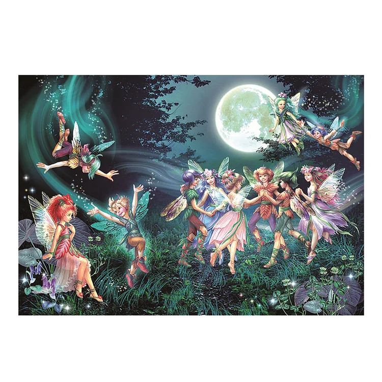 【Mona Lisa Brand】Fairy Girl In Moon 11CT Stamped Cross Stitch 80*58CM
