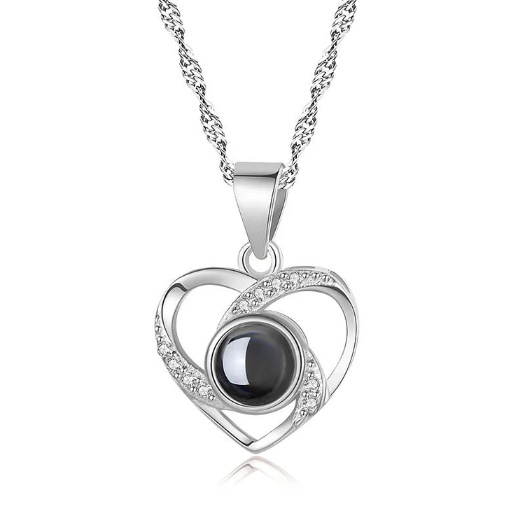 Custom Pet Projection Necklace - Heart Shaped