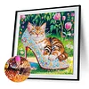 Niedliche Katze speziell geformte 5D-DIY-Teilbohrer-Diamant-Mal-Kits f&uuml;r Erwachsene Anf&auml;nger Wohnkultur Diamant-Punkte-Edelstein-Kunst-Kits 11,81 x 11