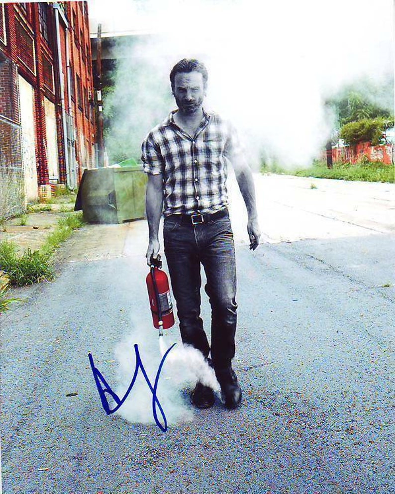 Andrew lincoln signed autographed 8x10 Photo Poster painting