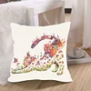 Flower Cat-Pillow Case-3 strands 11CT Stamped Cross Stitch-46*46CM