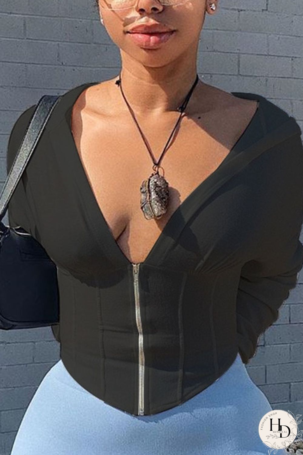 White Casual Patchwork Solid Patchwork Cardigan V Neck Outerwear