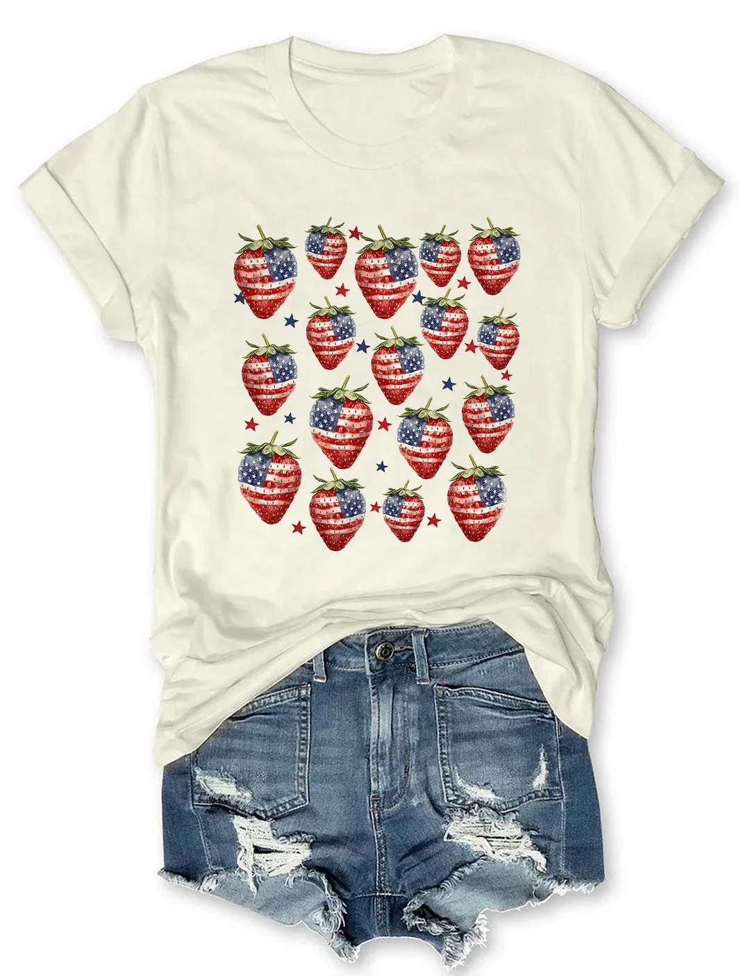 4th Of July Strawberries T-Shirt
