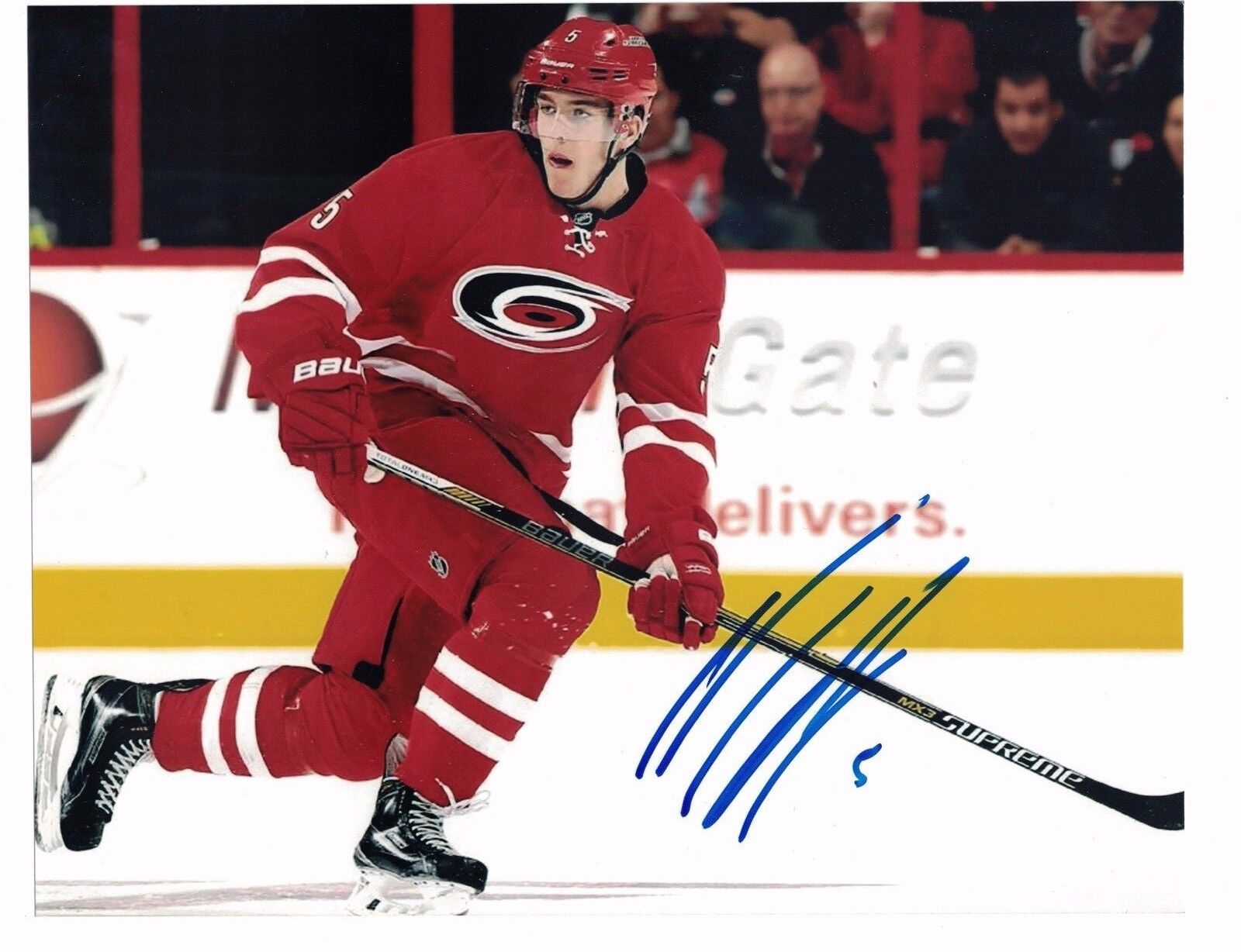 Noah Hanifin Carolina Hurricanes Autographed 8 x 10