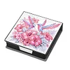 Blumen Vogel Leder Memo Pad Halter - 5d DIY Handwerk Aufbewahrungsbox