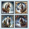 Multistyle Cheval De No&euml;l - Peinture Diamant Ronde - 40 X 40 CM