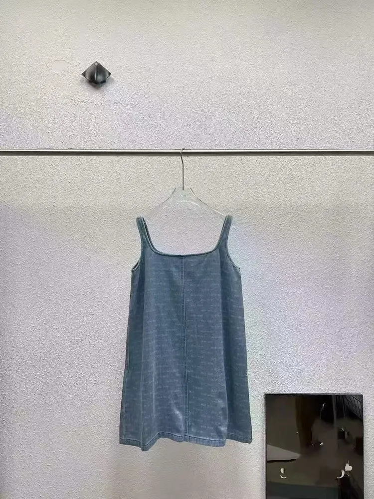 Women's Denim Dress Sleeveless Jeans Short Dresses