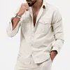  Camicia da uomo a maniche lunghe con doppio taschino