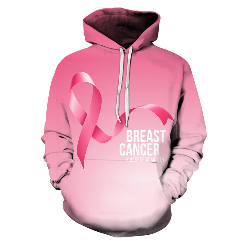 Breast Cancer Ombre Pink 3D - Sweatshirt, Hoodie, Pullover My 3D Hoodie