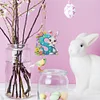 (US Only)PET Double Sided Special Shaped Easter Alphabet DIY Diamond Painting Keychain