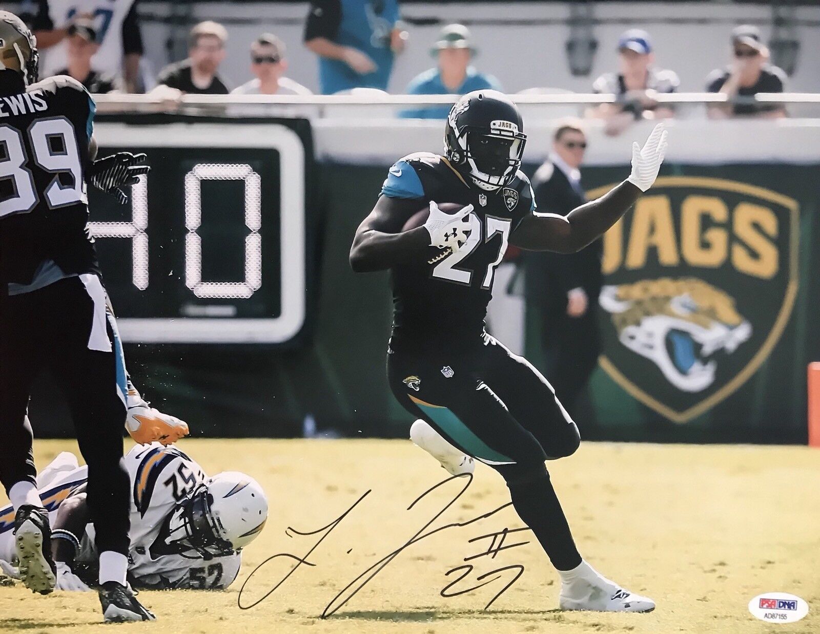 Leonard Fournette Signed Autographed 11x14 Photo Poster painting Jacksonville Jaguars Psa/Dna