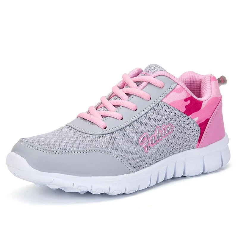 Women Casual Shoes Fashion Breathable Walking Mesh Flat Shoes Woman White Sneakers Women 2020 Tenis Feminino Gym Shoes Sport