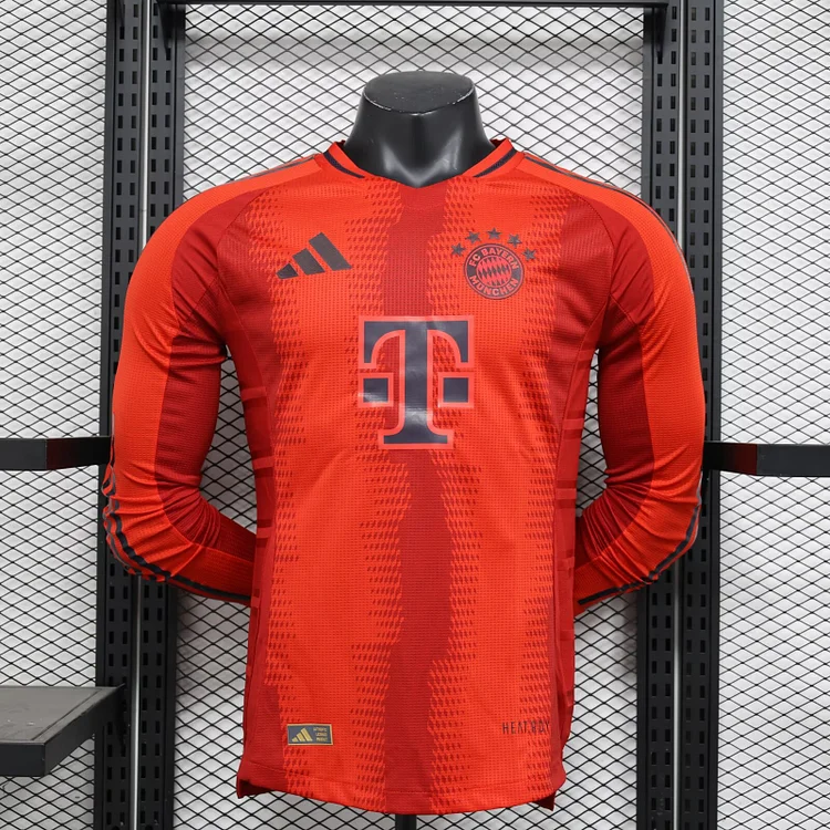 2024/25 Bayern Munich Home Long Sleeve Player Edition Jersey 1:1 Thai Quality