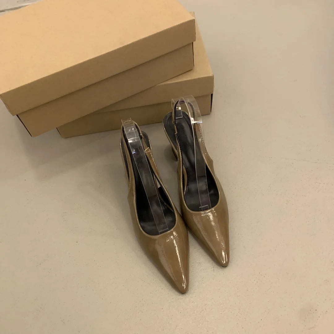 Yyvonne Temperament Baotou Sandals Women 2025 Summer New Korean Commuter Light Heels Paint Coarse Fashion Single Shoes