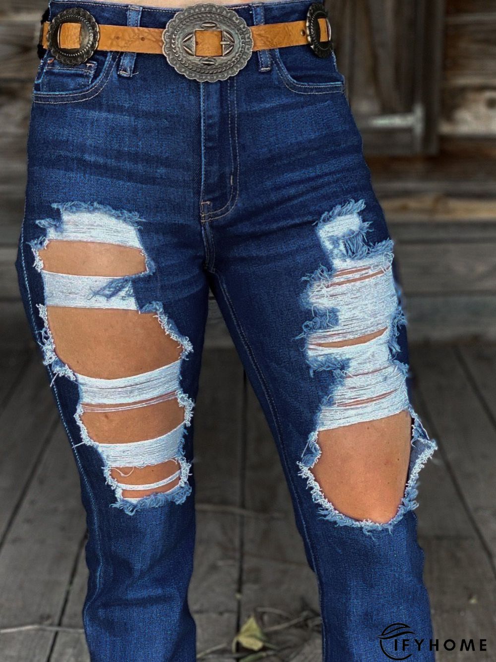 Blue Sheath Jeans | IFYHOME