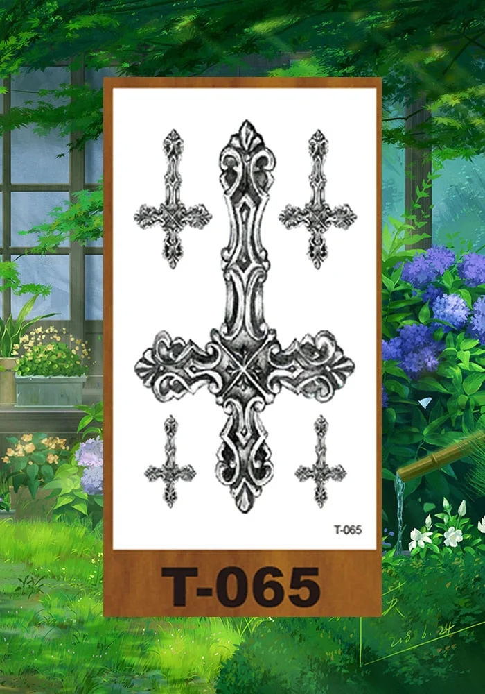 Drop Shipping Small Temporary Tattoo Stickers Expression Wolf Antlers Cartoon Girl Kid Arm Buttock Abdomen Neck Ankles Art Tatoo