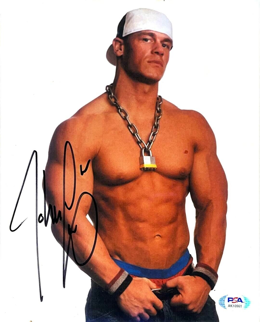 WWE JOHN CENA HAND SIGNED AUTOGRAPHED 8X10 WRESTLING Photo Poster painting WITH PSA DNA COA RARE