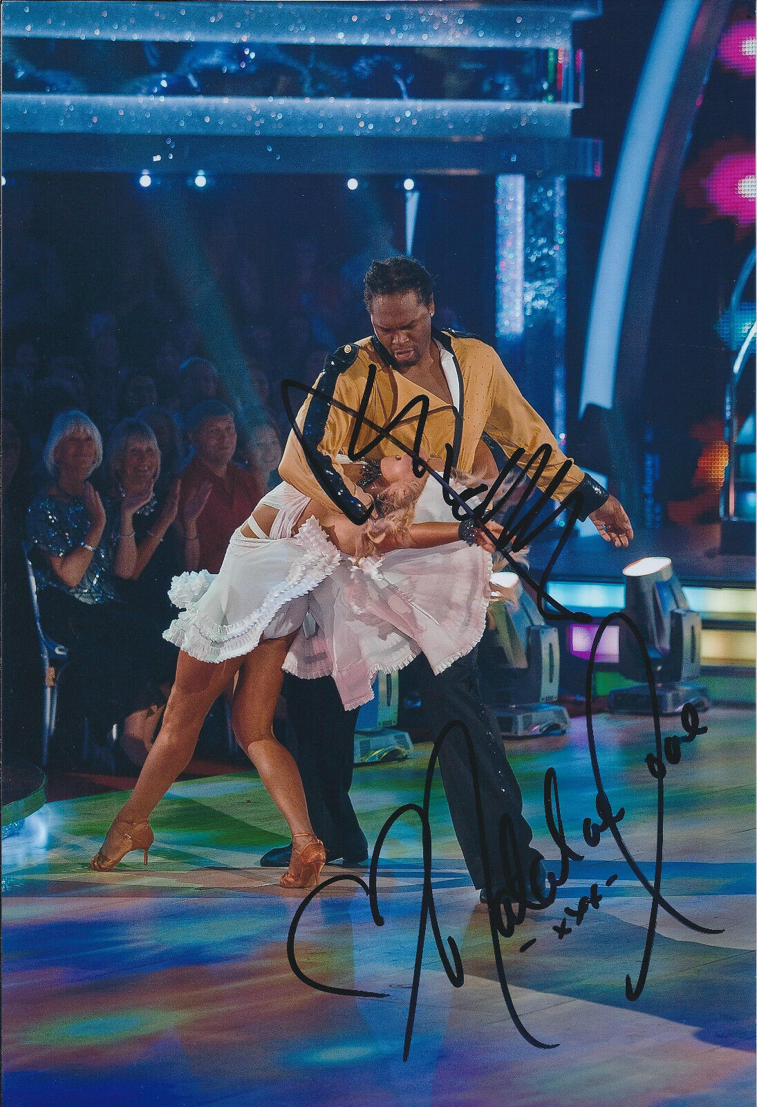 Audley HARRISON & Natalie LOWE SIGNED Autograph Photo Poster painting AFTAL COA Strictly Dancing