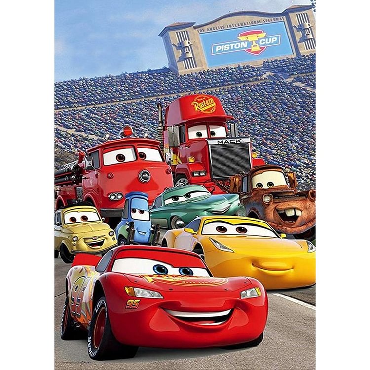 Peinture de diamant - plein rond - voitures de course