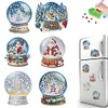 6Pcs Diamond Painting Acrylic Christmas Ball Fridge Magnet for Beginners