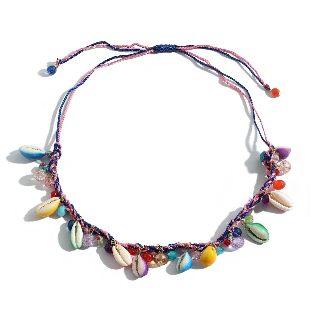 Dvacaman Bohemian Summer Handmade Shell Rope Chain Bracelet for Women Girl Beach Seashell Bracelet Jewelry Party Gifts Wholesale