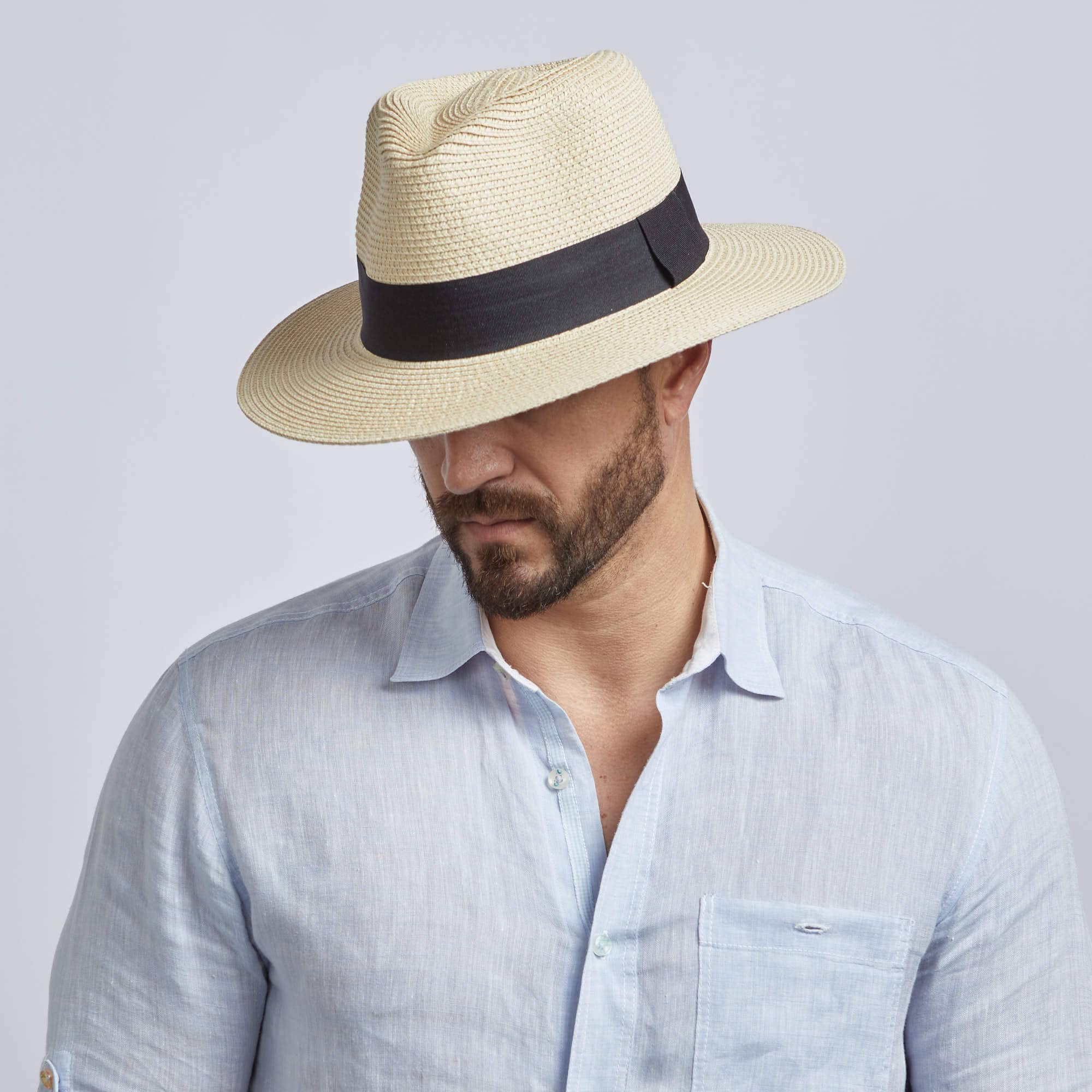 Afternoon - Mens Fedora Straw Hat Hatbor