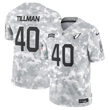 Men's Arizona Cardinals Pat Tillman  Arctic Camo 2024 Salute to Service Retired Player Limited Jersey
