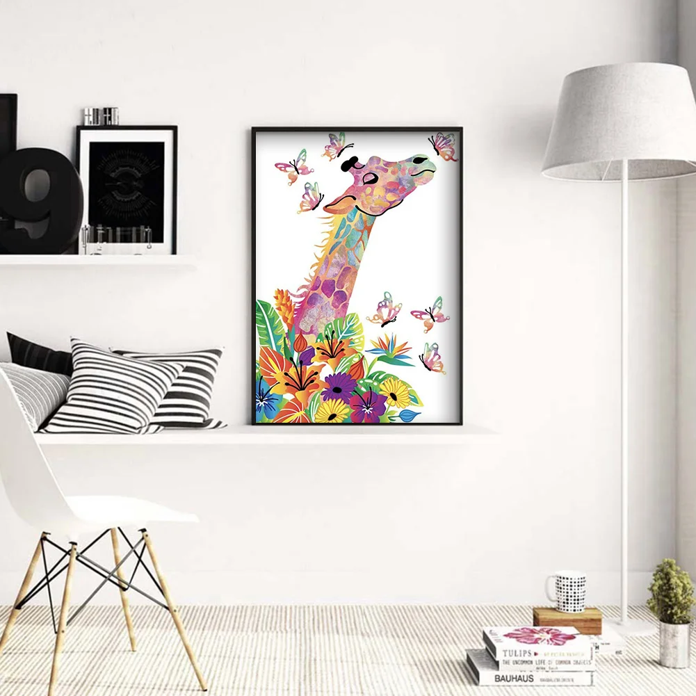 Full Square Diamond Painting 20*30cm - Giraffe