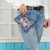 DIY Skull shaped diamond painting one-shoulder chain lady bag
