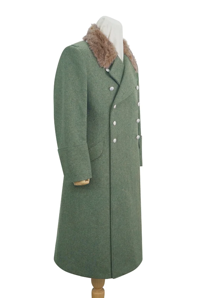   Elite German M1937 Allgemeine Elite Officer Fur Collar Wool Greatcoat  German-Uniform