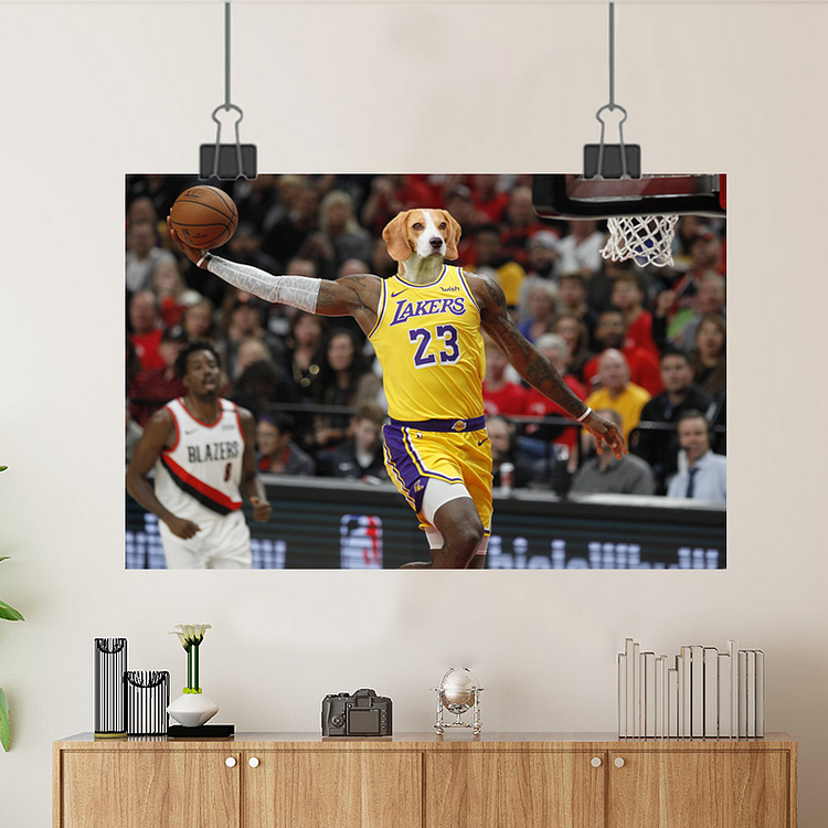 Lebron James Wall Art Basketball Player Canvas Wall Art Painting Sports Posters Artwork Home Decor for Basketball Fan Memorabilia Gifts