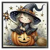 Halloween Witch-11CT Stamped Cross Stitch 40*40cm/15.75*15.75in tapestrymarket