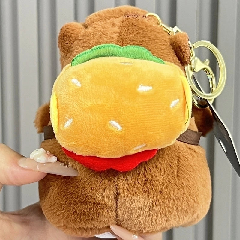 Cute Animal Fruit Capybara Plush Valentine’S Day Unisex Keychain
