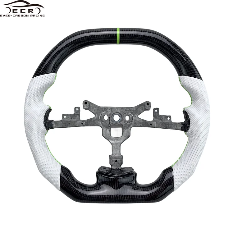 Ever-Carbon Racing ECR High Quality Customized Flat Bottom Carbon Fiber Steering Wheel For C6 Corvette 2012 Steering Wheel