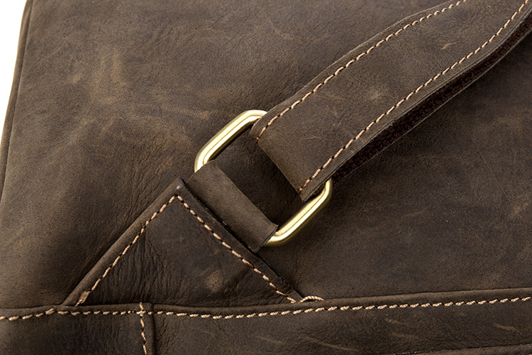 Buckle Display of Leather Backpack