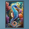 (40*60cm)Seahorse - Full Round Drill Diamond Painting