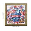 Diamond Painting Special Shaped Drill Independence Day With Frame(8.46x8.46inch)