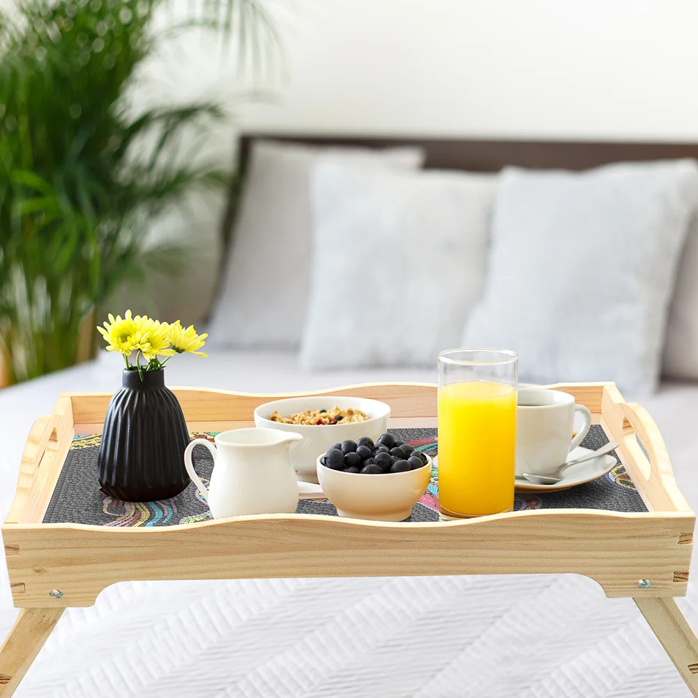 DIY Horse Wooden Diamond Painting Dinning Table Tray with Handle for Serving Food